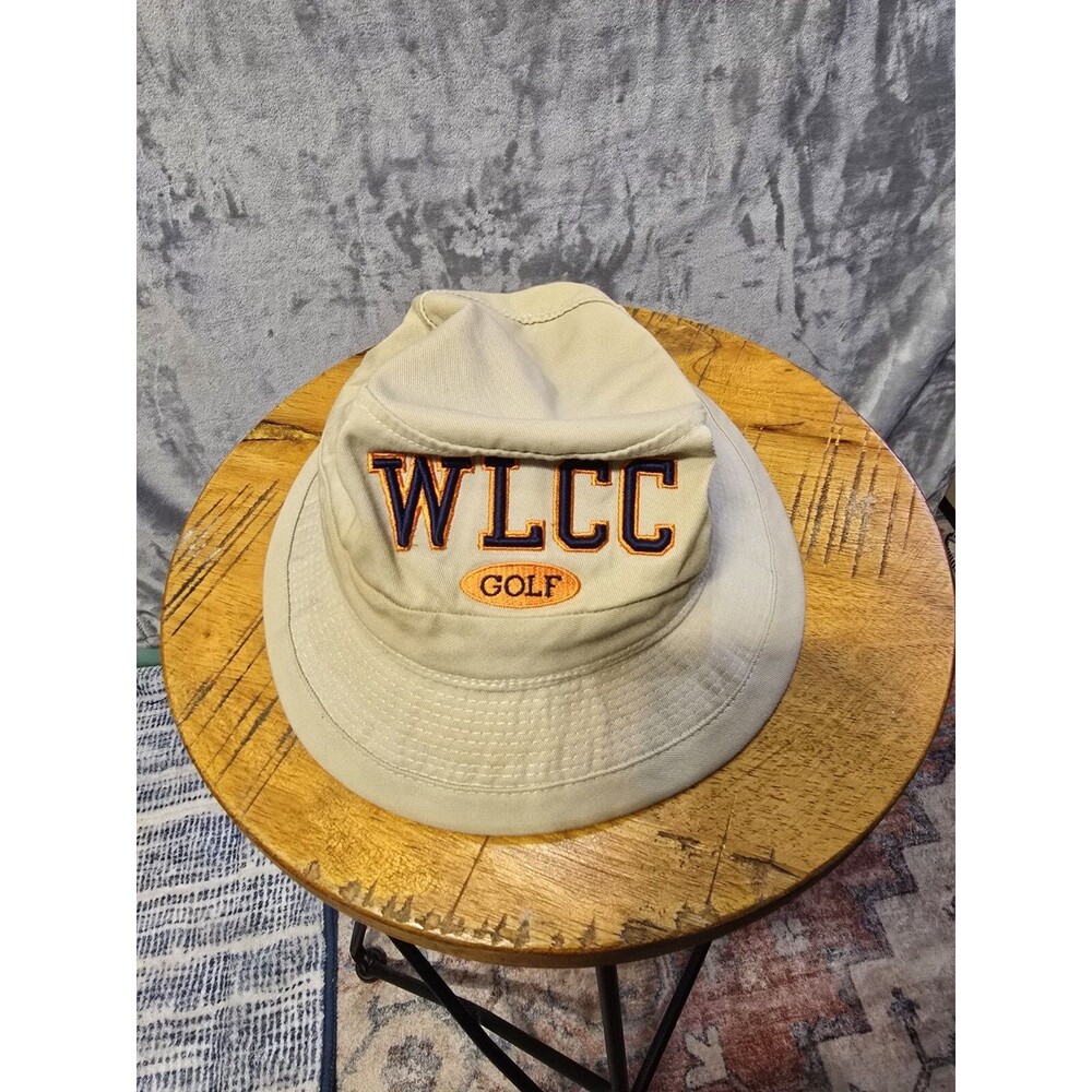 Vintage Westlake Country Club Bucket Golf Hat S Beige Embroidered